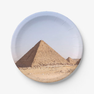 Fotografie der Pyramiden von Giza Pappteller