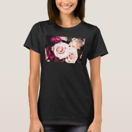Fotografie der rosa Rosenblüte T-Shirt