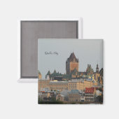 Fotografie der schönen Skyline von Quebec City Magnet (Vorderseite/Rückseite)