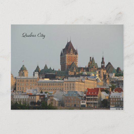 Fotografie der schönen Skyline von Quebec City Postkarte (Vorderseite)