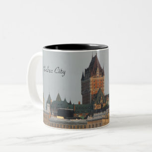 Fotografie der schönen Skyline von Quebec City Zweifarbige Tasse