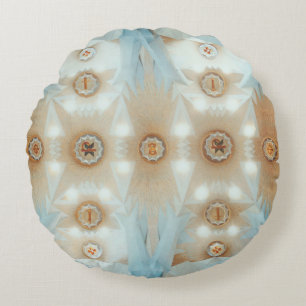 Fotografie des Kaleidoskops von Decke Rundes Kissen