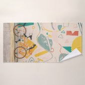 FOTOGRAFIE DES ORANGE- UND WEISSEN FAHRRADES BADEHANDTUCH (Badehandtuch)