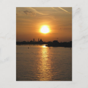 Fotografie des romantischen Venedig Sunset Postkarte