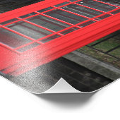 Fotografie des roten Londoner Telefonkabels (Ecke)