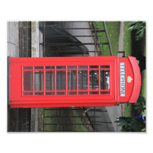Fotografie des roten Londoner Telefonkabels