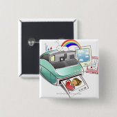 Fotografie, die aus eine sofortige Kamera Button (Vorne & Hinten)