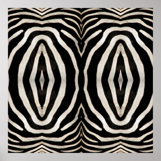 Fotografie eines echten Zebras Pelz Poster (Vorne)