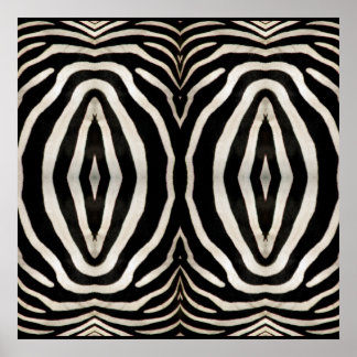 Fotografie eines echten Zebras Pelz Poster
