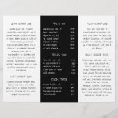 Fotografie Einfache Schwarz-weiße Trifold-Broschür (Rückseite)