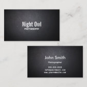 Fotografie Elegant Dark Texture Fotograf Visitenkarte (Vorne/Hinten)
