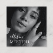 Fotografie Elegante Berufliche Kalligraphie Quadratische Visitenkarte (Vorderseite)