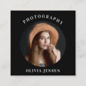 Fotografie Elegante Berufliche Kalligraphie Quadratische Visitenkarte (Vorderseite)