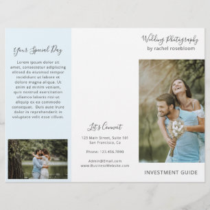 Fotografie Elegante Pastel Blue Trifold Broschüre