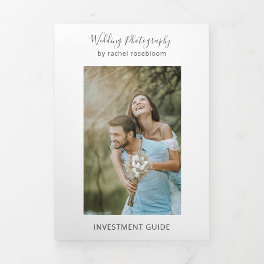 Fotografie Elegante Pastel Blue Trifold Broschüre (Cover)