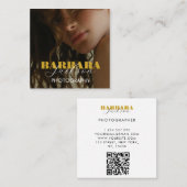 Fotografie Eleganter Beruflicher QR-Code Quadratische Visitenkarte (Vorne/Hinten)