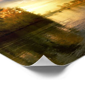 Fotografie. Fluss Sunset. Poster (Ecke)