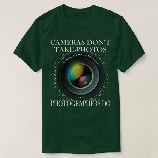 Fotografie Fotograf Camera Lens T-Shirt (Design vorne)