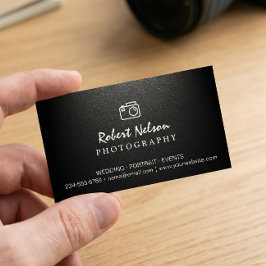 Fotografie Fotograf Kamera Einfach Matte Schwarz Magnetische Visitenkarte