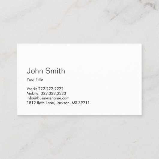 Fotografie Fotografie Minimalistisch Visitenkarte (Rückseite)