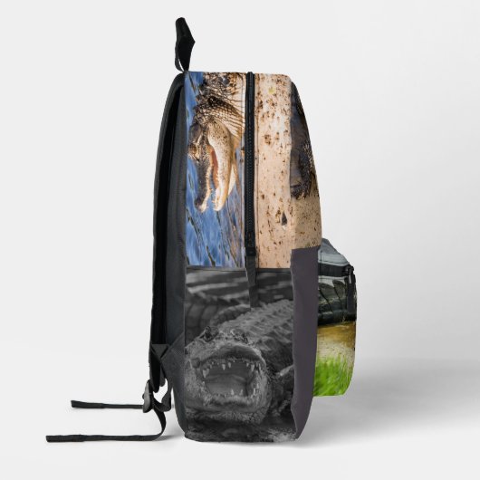 Fotografie für amerikanische Alligatoren Bedruckter Rucksack (Links)