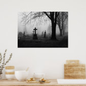 Fotografie für den Verkauf - Friedhof Fog 1 Poster (Küche)