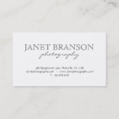 Fotografie-Geschäfts-Karten-Denim-Foto-Schablone Visitenkarte (Rückseite)