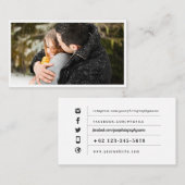 Fotografie-Geschäfts-Single-Foto Visitenkarte (Vorne/Hinten)