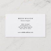 Fotografie Gold Name Plaque Foto Visitenkarte (Rückseite)