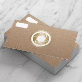 Fotografie Gold Shutter Rustic Kraft Fotograf Visitenkarte