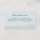 Fotografie-grünes Gras-Visitenkarte-Natur Visitenkarte (Rückseite)