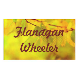 Fotografie - Herbstbiech-Blätter + Ihre Ideen Namenschild
