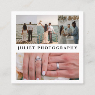Fotografie Hochzeitscollage Foto  Quadratische Visitenkarte