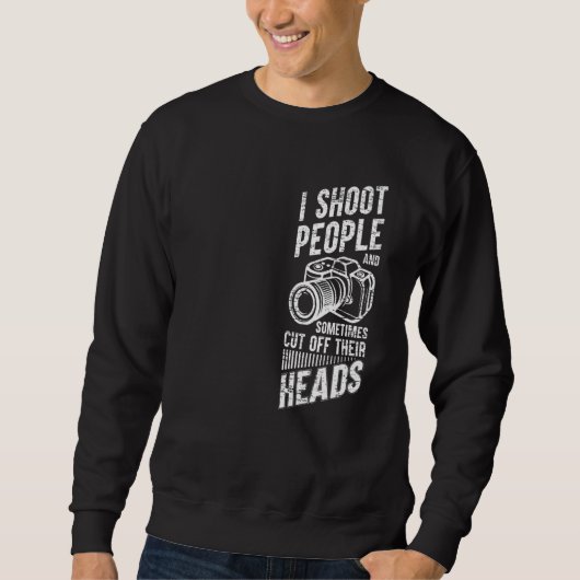 Fotografie Ich schiebe Menschen und schneide sie m Sweatshirt (Vorderseite)