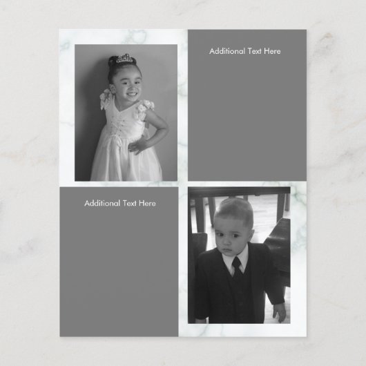 Fotografie - Ihr Logo-Menü mit grauem Marmor (Rückseite)