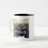 Fotografie in der Altstadt Prag erschüttert Zweifarbige Tasse (Vorderseite Links)