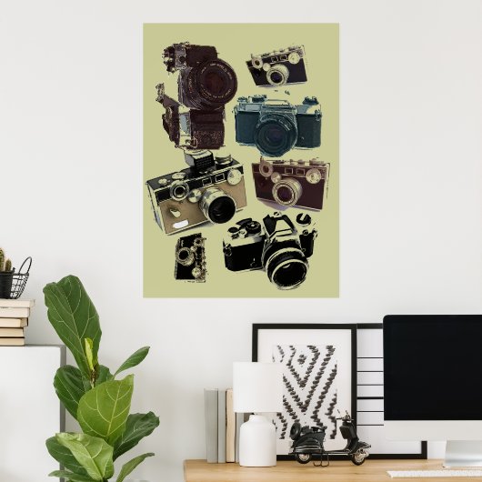 Fotografie in Not geratene Retrokamera Poster (Heimbüro)