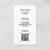 Fotografie Instagram QR Visitenkarte (Rückseite)