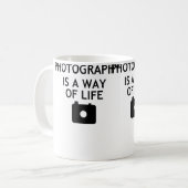 Fotografie ist eine Lebensart Kaffeetasse (Vorderseite Links)