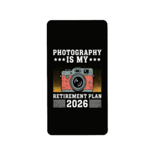 Fotografie ist mein Rentenplan 2026 Adressaufkleber