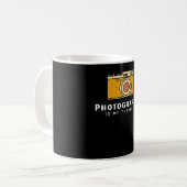 Fotografie ist meine Therapie Kaffeetasse (Vorderseite Links)