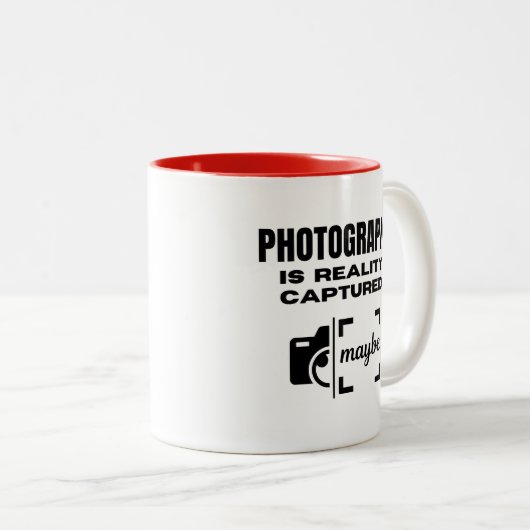 Fotografie ist Realität erfasst - vielleicht Zweifarbige Tasse (VorderseiteRechts)
