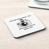 Fotografie ist Wer ich bin auf einem Getränkeuntersetzer (Linke Seite)