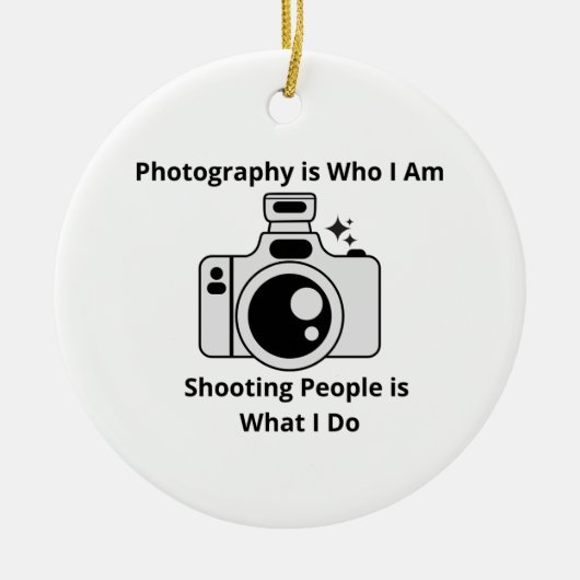 Fotografie ist Wer ich bin Keramik Ornament (Vorne)