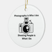 Fotografie ist Wer ich bin Keramik Ornament (Links)