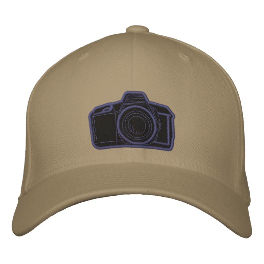 Fotografie Kamera Bestickte Mütze Baseballkappe (Vorderseite)