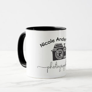 Fotografie Kamera Modernes Minimal Logo Grafik Tasse