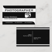 Fotografie-Kamera schwarz, weiß, auffallend Visitenkarte (Vorne/Hinten)