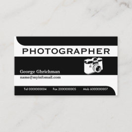 Fotografie-Kamera schwarz, weiß, auffallend Visitenkarte