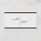 Fotografie-Kamera schwarz, weiß, modern Visitenkarte (Rückseite)